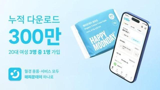 펨테크 해피문데이, 월경 앱 누적 설치 300만 돌파