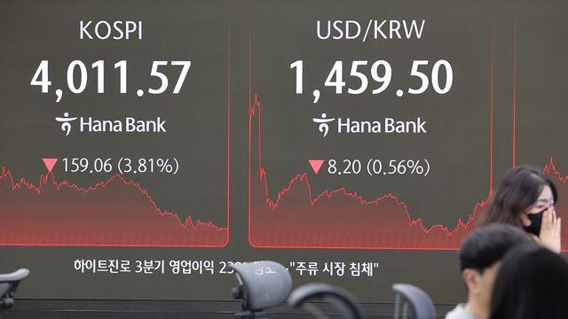 [마감시황] 뉴욕발 기술주 삭풍에 코스피 3.8% 급락