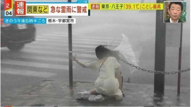 일본의 태풍 관련 뉴스 방송짤들