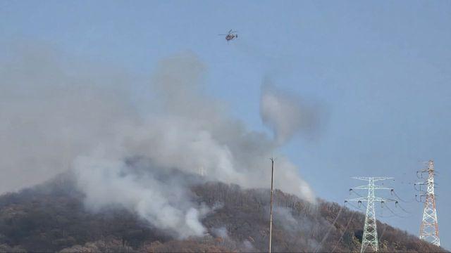[속보] 용인 불곡산서 불…성남 구미동으로 확산
