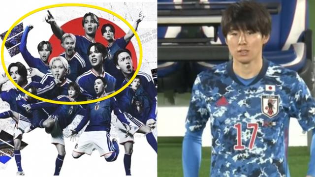 일본 축구 협회, 자국 대표팀 포스터에 '태극기' 넣었다? 논란 생기자 사진 교체한 근황 (+국가대표팀, JFA, 일본 축구 국대, 일본 포스터)