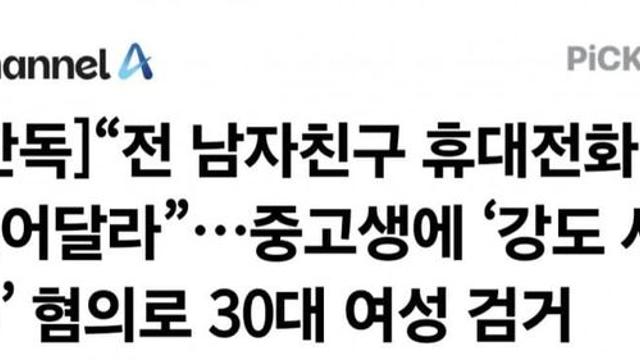 청소년에게 강도질 부탁한 30대 한녀