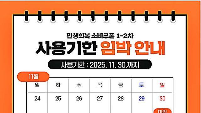 이제 약 2주남은 민생회복 소비쿠폰