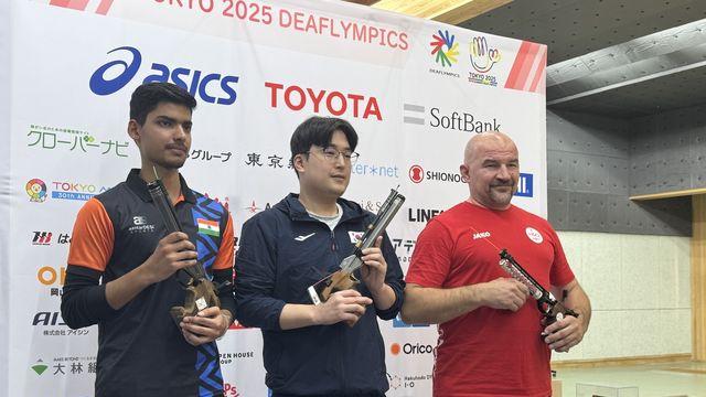 김태영, 도쿄 데플림픽 사격 10ｍ 공기권총 세계신…금빛 총성