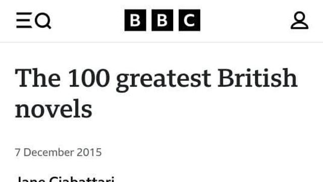 BBC 선정 위대한 영국 문학 100선