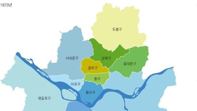충격적인 1970년대 서울 지도