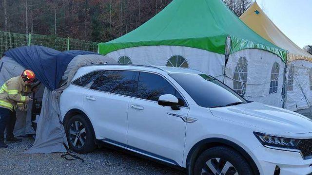 차박텐트 연결 차량서 2명 숨진 채 발견…일산화탄소 중독 추정