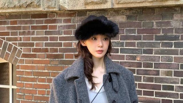 강민경, 나연, 슬기 등 시베리아 소녀 같은 겨울 퍼 모자 룩 5