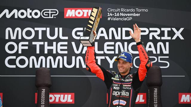 [2025 모토GP 최종전 발렌시아 GP] M. 베제치 3승...아프릴리아 ‘원 투’