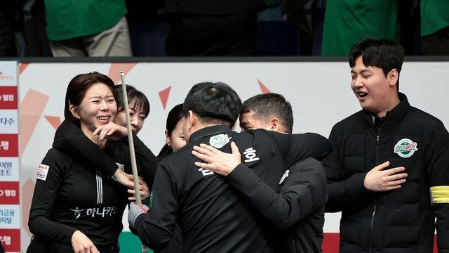프로당구 하나카드, SK렌터카 12연승 저지…김병호 '끝내기 쇼'