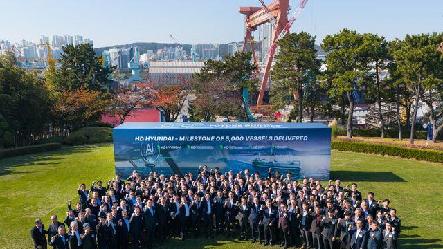 HD현대, 세계 최초 선박 5000척 인도 ‘금자탑’