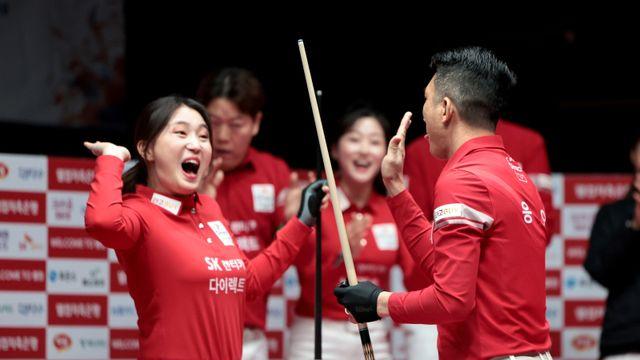 SK렌터카, PBA 팀리그 4라운드 선두 지켰다…크라운해태·하나카드 상위권 추격