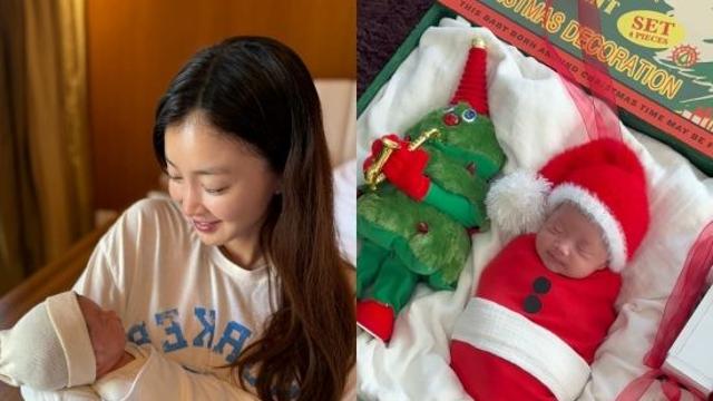 '이혼 후 득녀' 이시영, 산타가 된 둘째 딸…뉴본 촬영 너무 사랑스러워 [★해시태그]