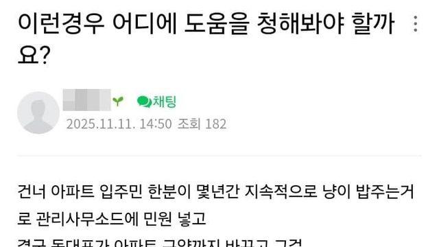 도시건축과가 허가해준 규약도 듣지 않으려는 캣맘