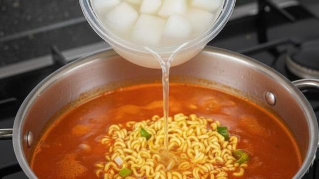 라면 끓을 때 '치킨무 액체' 쪼르르 부으면 느끼함이 싹 사라집니다
