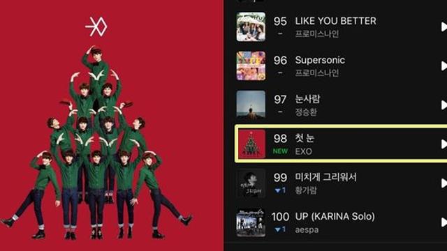 [왓IS] 엑소 ‘첫 눈’ 연금 또 시작됐다… 멜론 일간차트 진입