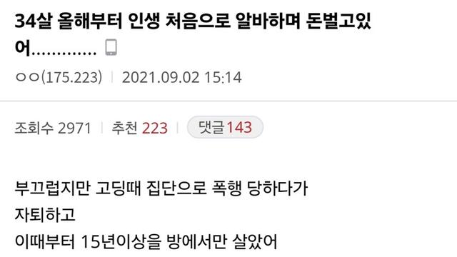 34살 올해부터 인생 처음으로 돈벌고있어
