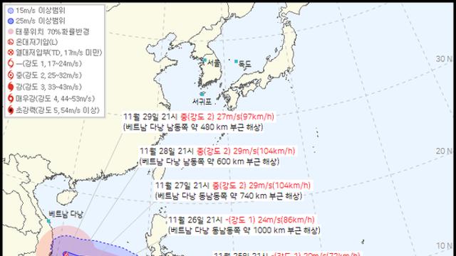 기상청, 27호 태풍 발생하면 