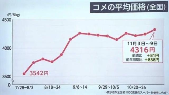 현재 미친듯이 상승중이라는 일본의 쌀 가격 근황 