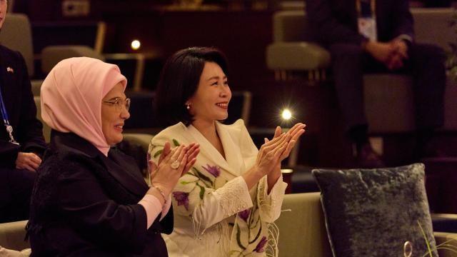 김혜경 여사, 튀르키예 국민도서관 방문…