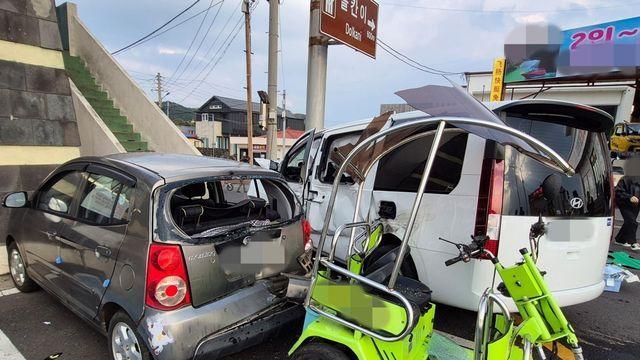 우도 승합차 돌진 운전자 긴급체포…“RPM 갑자기 올라갔다” 급발진 주장