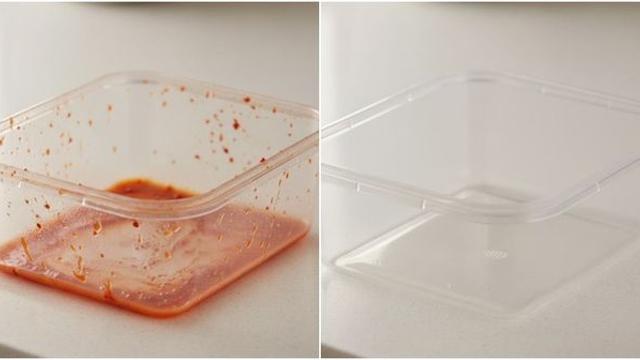 플라스틱 통 빨간 양념, 수세미로 지우면 얼룩 범벅…'깔끔한' 방법 알려드립니다