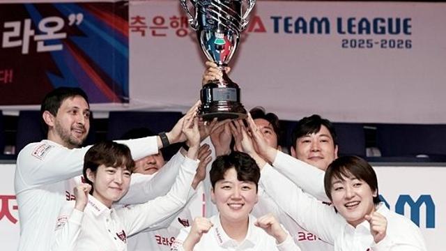 “꼴찌에서 우승으로” 크라운해태 PBA팀리그 4라운드 정상…MVP 마르티네스