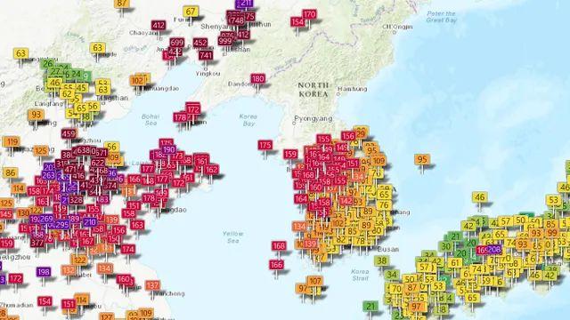 동아시아 대기오염 근황