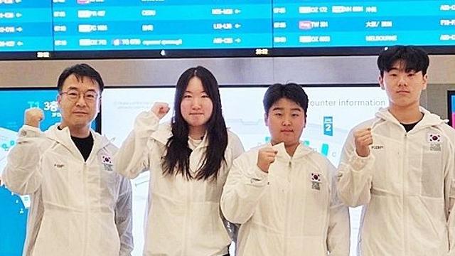 ‘韓포켓 유망주의 당찬 도전’ 세계주니어10볼선수권 출전 국가대표팀, 스페인으로 출국