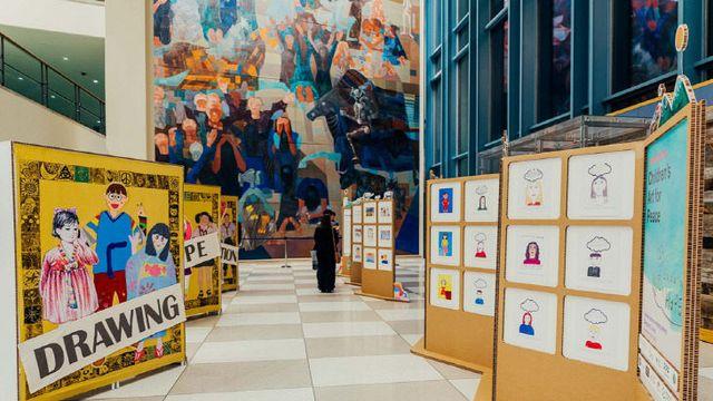 경기도 지원 국제 어린이 평화 그림전,..유엔본부서 평화의 메시지 전해