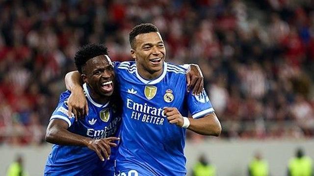 '골골골골' 음바페, 딱 6분42초 만에 해트트릭→홀로 4골 원맨쇼…레알 마드리드, 올림피아코스 원정 4-3 진땀승