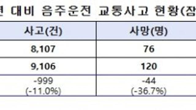 경찰청, 연말연시 음주운전 특별단속 기간 운영
