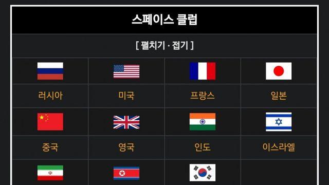 전세계에서 독자적인 발사체를 쏘아올린 단 11개국