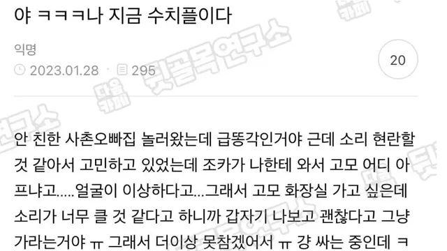 고모를 생각해주는 조카,,