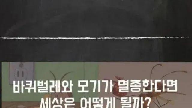 모기와 바퀴벌레가 사라진다면,,