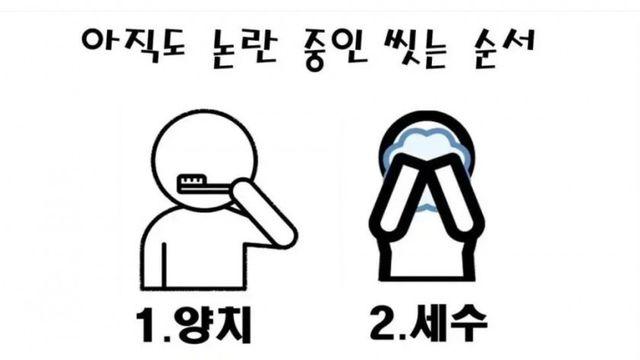 논란중인 샤워 씻는순서