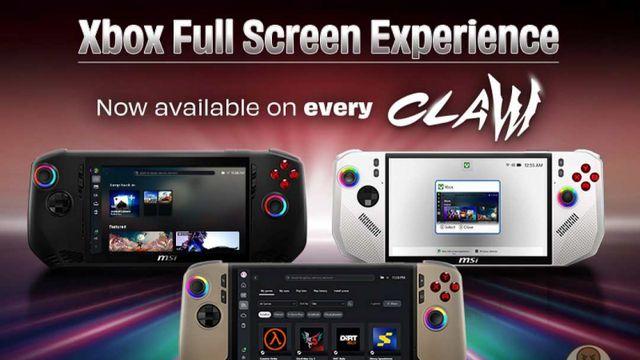 MSI, UMPC ‘클로’, Microsoft Xbox 풀 스크린 익스피리언스 지원 확대