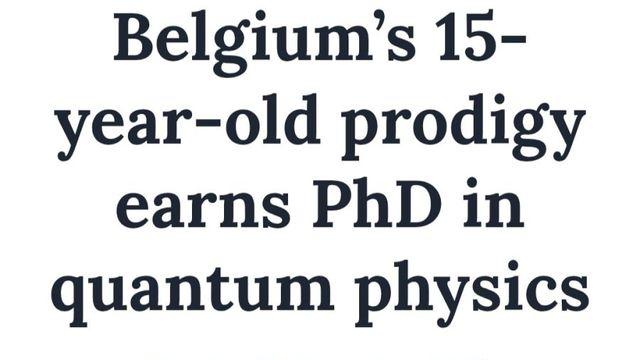 15세 최연소 박사 탄생 ㄷㄷ