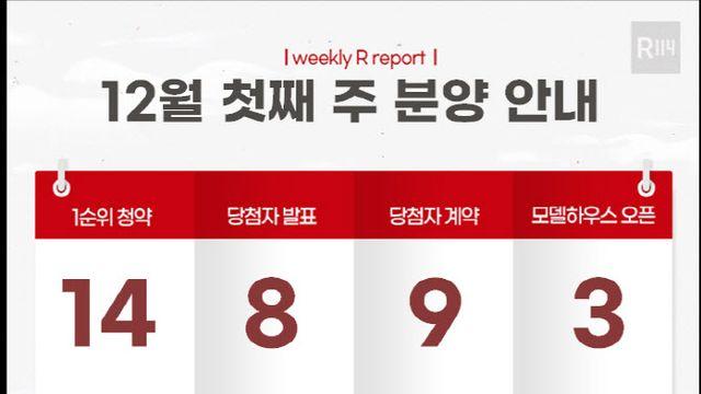 12월 첫째 주 분양 랠리…의왕·송도 등 1만 721가구