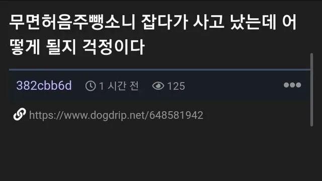 무면허 음주뺑소니 잡았는데 큰일났다는 사람