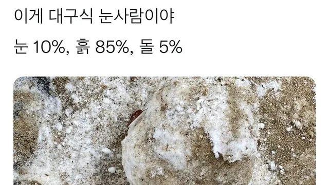 사람이라면 경상도 지역에 있는 눈사람은 부수지 마라