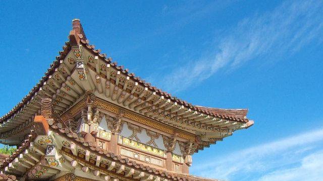 북한에서 복원한 고구려 시대 단청