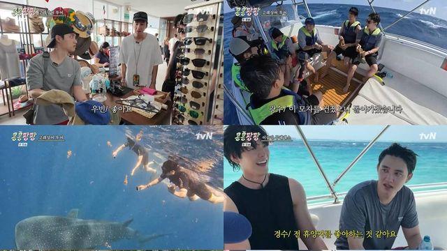 ‘콩콩팡팡’ 이광수·김우빈·도경수, 고래상어→무지개 제대로 즐겼다