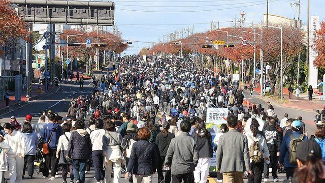 제주 연삼로서 '차 없는 거리 걷기' 행사…2만여명 참여