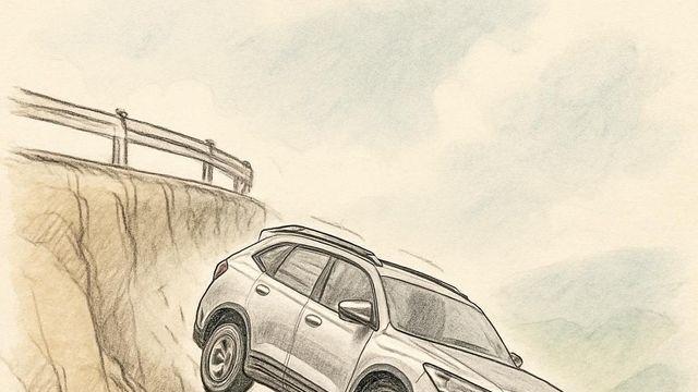 10ｍ 낭떠러지 아래로 SUV 추락…70대 운전자 숨져