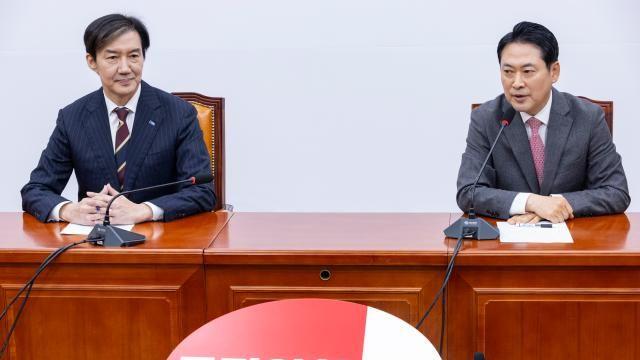 조국, 장동혁 만나 