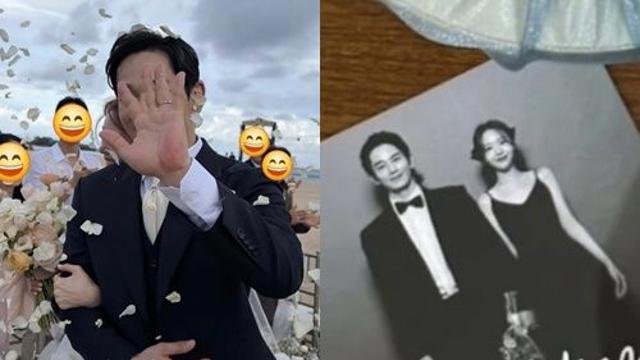 온주완♥방민아, 발리 해변 결혼식 포착…동화 속 한장면같은 '선남선녀' [엑's 이슈]