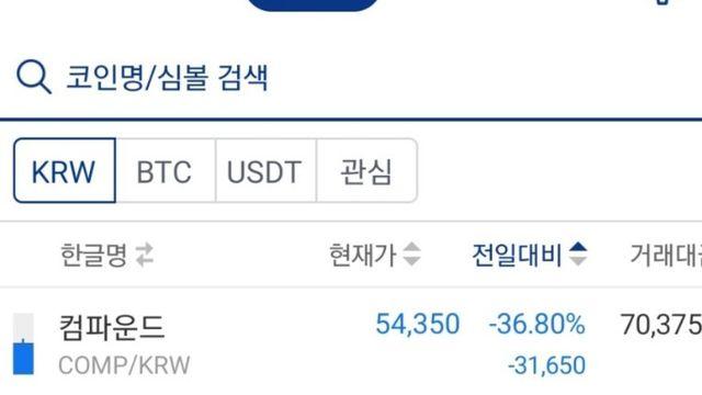 대폭락.. 업비트 알트코인 근황