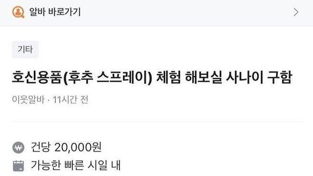 22살 여대생이 올린 당근 알바