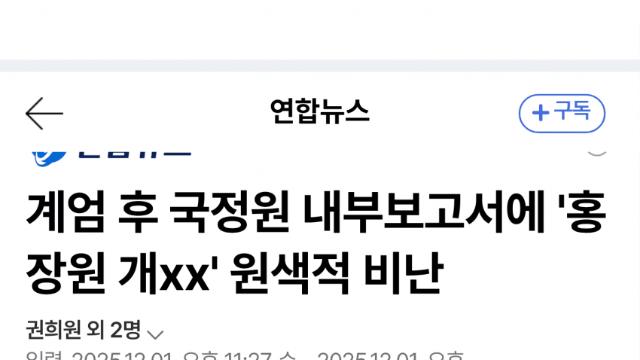 국정원장, 허위 유포로 탄핵 저지 의혹